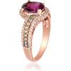 imageGin ampamp Grace 10K Rose Gold Purplish Pink Natural Garnet Diamond Ring I1 with Daily Work Wear Jewelry for Women Gifts for Her
