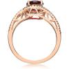 imageGin ampamp Grace 10K Rose Gold Purplish Pink Natural Garnet Real Diamond Ring I1 with Daily Work Wear Jewelry for Women Gifts for Her