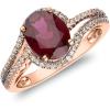 imageGin ampamp Grace 10K Rose Gold Purplish Pink Natural Garnet Real Diamond Ring I1 with Daily Work Wear Jewelry for Women Gifts for Her