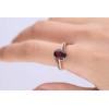 imageGin ampamp Grace 10K Rose Gold Purplish Pink Natural Garnet Real Diamond Ring I1 with Daily Work Wear Jewelry for Women Gifts for Her