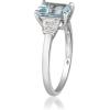 imageGin ampamp Grace 10K White Gold Genuine Blue Aquamarine Ring with Diamonds for women  Ethically authentically ampamp organically sourced Emeraldcut shaped Aquamarine handcrafted jewelry for her  Aquamarine Ring for women