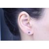 imageGin ampamp Grace 10K White Gold Genuine Blue Sapphire and Natural Diamond I1 Earring for Women