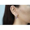 imageGin ampamp Grace 10K White Gold Natural Diamond I1I2 ampamp Genuine Tanzanite Drop Earrings for Women