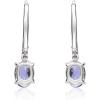imageGin ampamp Grace 10K White Gold Natural Diamond I1I2 ampamp Genuine Tanzanite Drop Earrings for Women