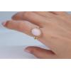 imageGin ampamp Grace 10K Yellow Gold Natural Pink Opal Ring with Diamonds for women  Ethically authentically ampamp organically sourced Oval shaped opal handcrafted jewelry for her  Opal Ring for women