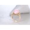 imageGin ampamp Grace 10K Yellow Gold Natural Pink Opal Ring with Diamonds for women  Ethically authentically ampamp organically sourced Oval shaped opal handcrafted jewelry for her  Opal Ring for women