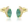 imageGin ampamp Grace 10K Yellow Gold Natural Zambian Emerald Earrings with Natural Diamonds for Women Holiday Gifts  Ethically Authentically ampamp Organically Sourced Marquisecut Emerald handcrafted jewelry for her