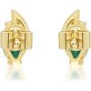 imageGin ampamp Grace 10K Yellow Gold Natural Zambian Emerald Earrings with Natural Diamonds for Women Holiday Gifts  Ethically Authentically ampamp Organically Sourced Marquisecut Emerald handcrafted jewelry for her