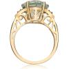 imageGin ampamp Grace 10K Yellow Gold Real Diamond Ring I1 with Genuine Green Amethyst Daily Work Wear Jewelry for Women Gifts for Her
