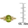imageGin ampamp Grace 10K Yellow Gold Real Diamond Statement Cocktail Ring I1 with Genuine Peridot Daily Work Wear Jewelry for Women Gifts for Her