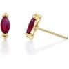 imageGin ampamp Grace 10K Yellow Gold With Natural Ruby Stud Earring for Women