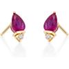 imageGin ampamp Grace 10K Yellow Gold With Natural Ruby ampampNatural Diamond I1 Stud Earring for Women