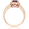 imageGin ampamp Grace 14K Rose Gold Purplish Pink Natural Garnet Diamond I1 Wedding Statement Ring for Women