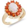 imageGin ampamp Grace 14K Yellow Gold Natural Australian Opal Ring for women  Ethically authentically ampamp organically sourced Ovalcut shaped opal handcrafted jewelry for her  Opal Ring for women