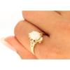 imageGin ampamp Grace 14K Yellow Gold Natural Ethiopian Opal Ring with Real Diamonds for women  Ethically authentically ampamp organically sourced Oval shaped opal handcrafted jewelry for her  Opal Ring for women