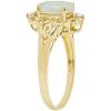 imageGin ampamp Grace 14K Yellow Gold Natural Ethiopian Opal Ring with Real Diamonds for women  Ethically authentically ampamp organically sourced Oval shaped opal handcrafted jewelry for her  Opal Ring for women