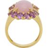imageGin ampamp Grace 14K Yellow Gold Natural Pink Opal Ring with Diamonds for women  Ethically authentically ampamp organically sourced Ovalcut shaped opal handcrafted jewelry for her  Opal Ring for women