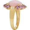 imageGin ampamp Grace 14K Yellow Gold Natural Pink Opal Ring with Diamonds for women  Ethically authentically ampamp organically sourced Ovalcut shaped opal handcrafted jewelry for her  Opal Ring for women