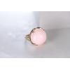 imageGin ampamp Grace 14K Yellow Gold Natural Pink Opal Ring with Diamonds for women  Ethically authentically ampamp organically sourced Roundcut shaped opal handcrafted jewelry for her  Opal Ring for women