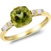 imageGin ampamp Grace 14K Yellow Gold With Natural Peridot ampampNatural Diamond I1 Ring for Women