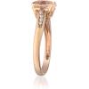 imageGin and Grace 10K Rose Gold Genuine Morganite Ring with Diamonds for women  Ethically authentically ampamp organically sourced Roundcut shaped Morganite handcrafted jewelry for her  Morganite Ring for women