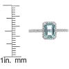 imageGin and Grace 10K White Gold Genuine Aquamarine Ring with Diamonds for women  Ethically authentically ampamp organically sourced Emeraldcut shaped Aquamarine handcrafted jewelry for her