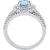 imageGin and Grace 14K White Gold Genuine Aquamarine Ring with Diamonds for women  Ethically authentically ampamp organically sourced Roundcut shaped Aquamarine handcrafted jewelry for her  Bridal Aquamarine RIng