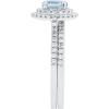 imageGin and Grace 14K White Gold Genuine Aquamarine Ring with Diamonds for women  Ethically authentically ampamp organically sourced Roundcut shaped Aquamarine handcrafted jewelry for her  Bridal Aquamarine RIng