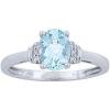 imageGin ampamp Grace 10K White Gold Genuine Aquamarine Ring with Diamonds for women  Ethically authentically ampamp organically sourced Ovalcut shaped Aquamarine handcrafted jewelry for her  Aquamarine Ring for women