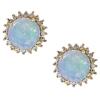 imageGin ampamp Grace 10K Yellow Gold Natural Opal ampamp Diamond I1I2 Celestial Stud Earring for Women