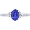 imageGin ampamp Grace 14K White Gold Genuine Tanzanite Ring with Diamonds for women  Ethically authentically ampamp organically sourced Ovalcut shaped Tanzanite handcrafted jewelry for her  Tanzanite Ring for women