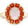 imageGin ampamp Grace 14K Yellow Gold Natural Australian Opal Ring for women  Ethically authentically ampamp organically sourced Ovalcut shaped opal handcrafted jewelry for her  Opal Ring for women