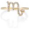 imageGin ampamp Grace Scorpio Sun Sign Zodiac 14K Yellow Gold Natural White Diamond Ring for women  Ethically authentically ampamp organically sourced Roundcut shaped Diamond handcrafted jewelry for her  Diamond Ring for women
