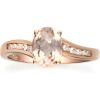 imageGin and Grace 10K Rose Gold Genuine Morganite Ring with Diamonds for women  Ethically authentically ampamp organically sourced Roundcut shaped Morganite handcrafted jewelry for her  Morganite Ring for women