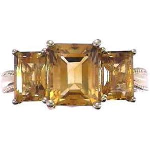 imageGin ampamp Grace 14K Yellow Gold Real Diamond Anniversary Engagement Ring I1 with Natural Citrine 3 Stone Daily Work Wear Jewelry for Women Gifts for Her