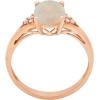 imageGin ampamp Grace 10K Rose Gold Natural Ethiopian Opal Ring with Diamonds for women  Ethically authentically ampamp organically sourced Ovalcut shaped opal handcrafted jewelry for her  Opal Ring for women