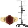 imageGin ampamp Grace 10K Yellow Gold 3Ct Genuine Opaque Ruby Ring with Diamonds for women  Ethically authentically ampamp organically sourced Oval shaped Ruby handcrafted jewelry for her  Ruby Ring for women