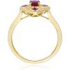 imageGin ampamp Grace 10K Yellow Gold Mozambique Genuine Ruby Ring with Diamonds for women  Ethically authentically ampamp organically sourced Ovalcut shaped Ruby handcrafted jewelry for her  Ruby Ring for women