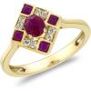 imageGin ampamp Grace 10K Yellow Gold Mozambique Genuine Ruby Ring with Diamonds for women  Ethically authentically ampamp organically sourced Ovalcut shaped Ruby handcrafted jewelry for her  Ruby Ring for women