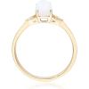 imageGin ampamp Grace 10K Yellow Gold Natural Ethiopian Opal Ring with Diamonds for women  Ethically authentically ampamp organically sourced Cushion shaped opal handcrafted jewelry for her  Opal Ring for women