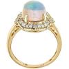 imageGin ampamp Grace 10K Yellow Gold Natural Ethiopian Opal Ring with Real Diamonds for women  Ethically authentically ampamp organically sourced Oval shaped opal handcrafted jewelry for her  Opal Ring for women