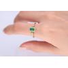 imageGin ampamp Grace 10K Yellow Gold Natural Zambian Emerald Ring with Natural Diamonds for women  Ethically authentically ampamp organically sourced EmeraldShape Emerald handcrafted jewelry for her  Emerald Ring for women