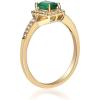 imageGin ampamp Grace 10K Yellow Gold Natural Zambian Emerald Ring with Natural Diamonds for women  Ethically authentically ampamp organically sourced EmeraldShape Emerald handcrafted jewelry for her  Emerald Ring for women