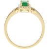 imageGin ampamp Grace 10K Yellow Gold Natural Zambian Emerald Ring with Natural Diamonds for women  Ethically authentically ampamp organically sourced EmeraldShape Emerald handcrafted jewelry for her  Emerald Ring for women