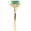 imageGin ampamp Grace 10K Yellow Gold Natural Zambian Emerald Ring with Natural Diamonds for women  Ethically authentically ampamp organically sourced EmeraldShape Emerald handcrafted jewelry for her  Emerald Ring for women
