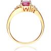imageGin ampamp Grace 10K Yellow Gold Wedding Engagement Genuine Ruby ampamp Diamond I1I2 Size 7 Propose Promise Ring for Women