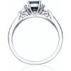 imageGin ampamp Grace 14K White Gold Genuine Blue Sapphire Ring with Diamonds for women  Ethically authentically ampamp organically sourced EmeraldCut shaped Sapphire handcrafted jewelry for her  Sapphire Ring for womenDiamond