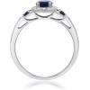 imageGin ampamp Grace 14K White Gold Genuine Blue Sapphire Ring with Diamonds for women  Ethically authentically ampamp organically sourced OvalCut shaped Sapphire handcrafted jewelry for her  Sapphire Ring for women