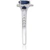 imageGin ampamp Grace 14K White Gold Genuine Blue Sapphire Ring with Diamonds for women  Ethically authentically ampamp organically sourced PearCut shaped Sapphire handcrafted jewelry for her  Sapphire Ring for women