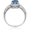 imageGin ampamp Grace 14K White Gold Genuine London Blue Topaz Ring with Diamonds for women  Ethically authentically ampamp organically sourced Cushion shaped London Blue Topaz handcrafted jewelry for her  London Blue Topaz Ring for women